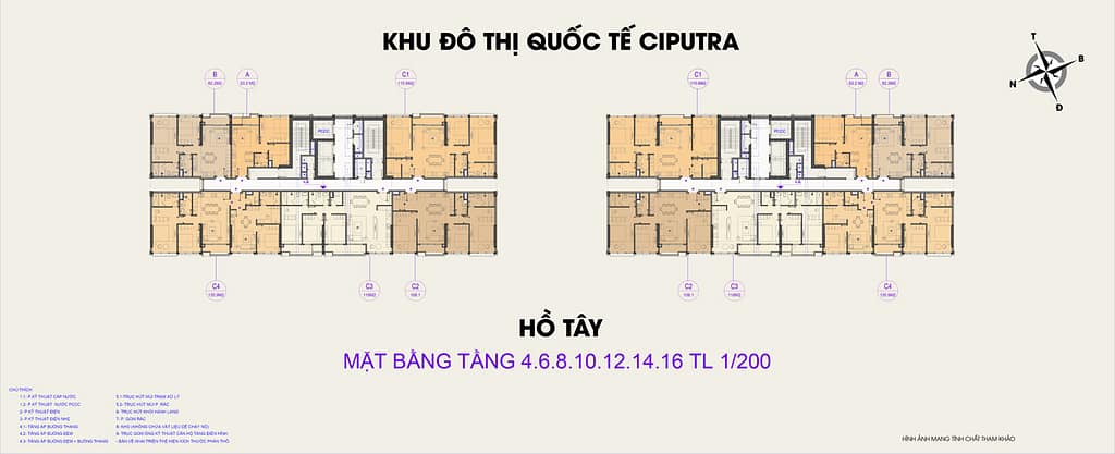 mặt bằng dự án celestine westlake tây hồ