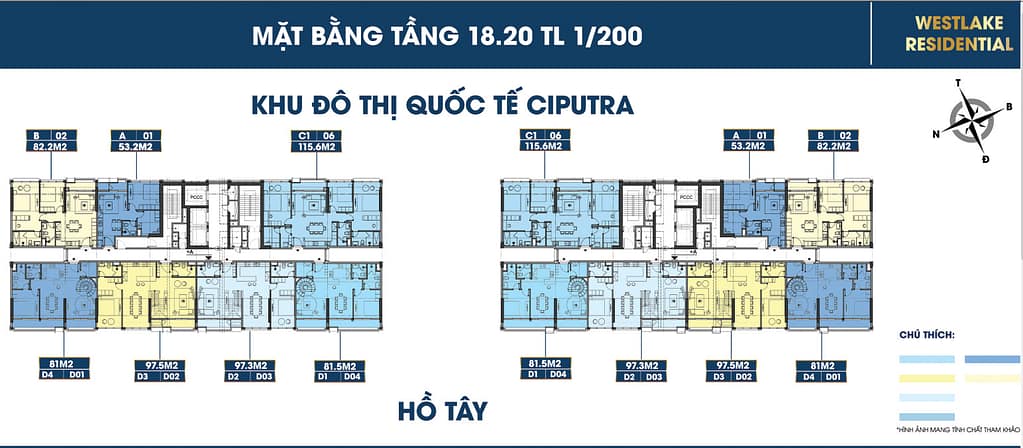 mặt bằng dự án celestine westlake tây hồ