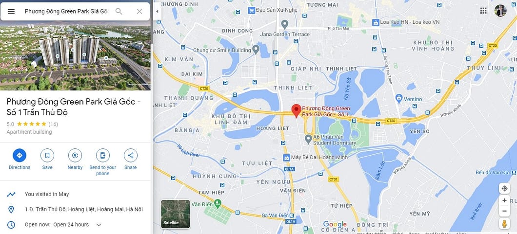 maps phương đông green park
