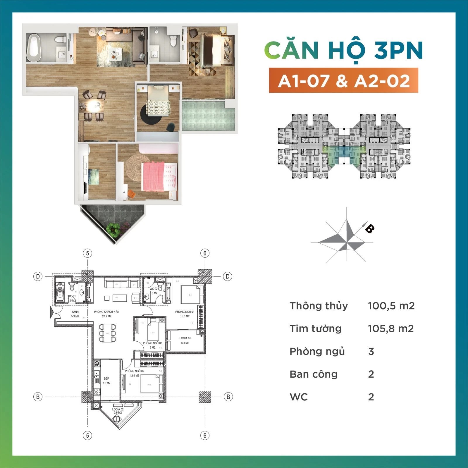 căn hộ 3pn tecco garden