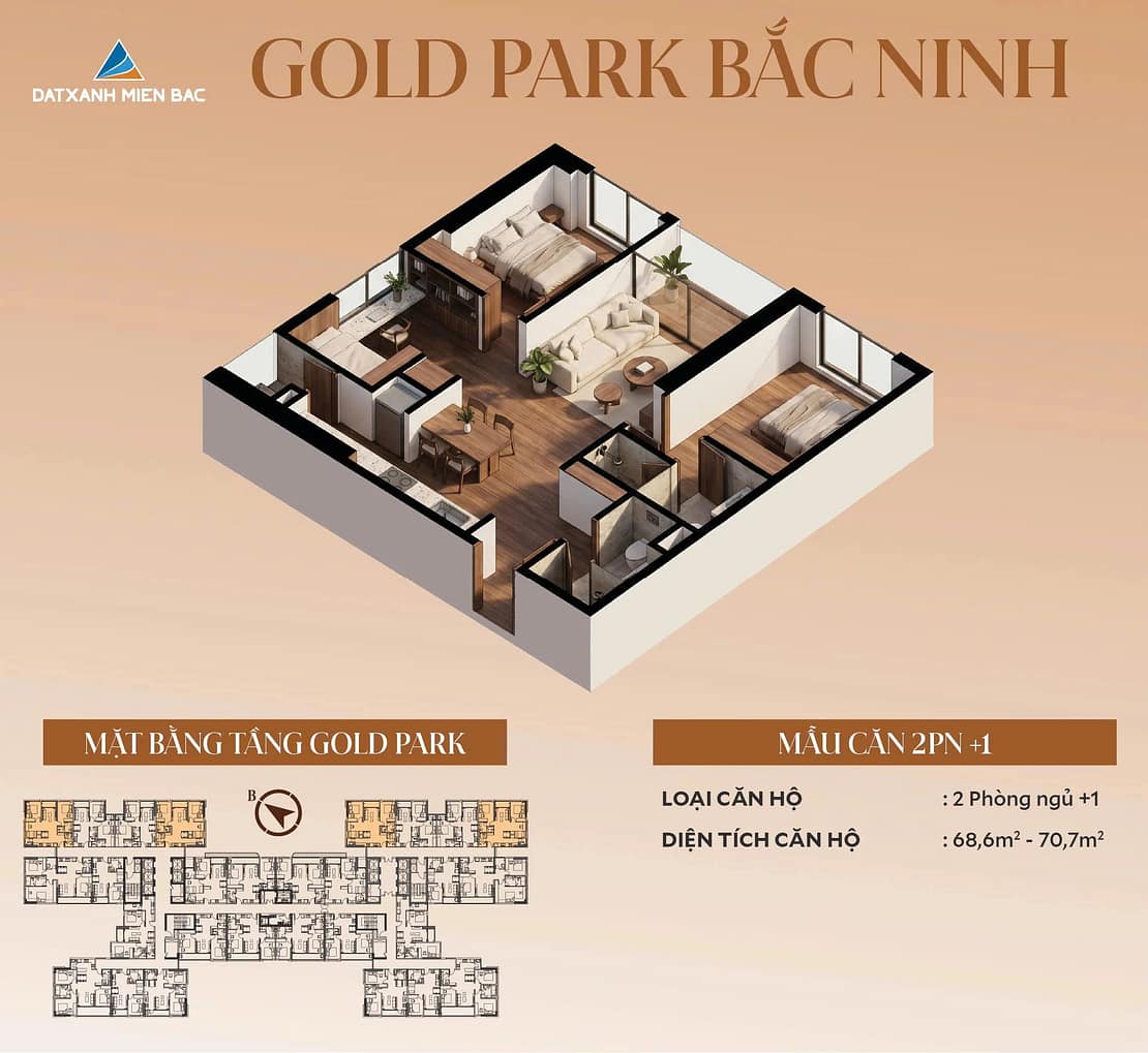 Căn hộ mẫu GOLD PARK 