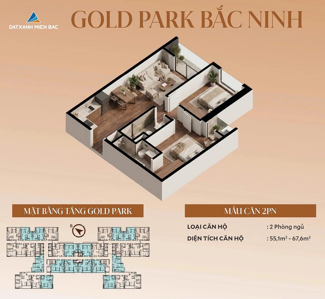 Căn hộ mẫu GOLD PARK 