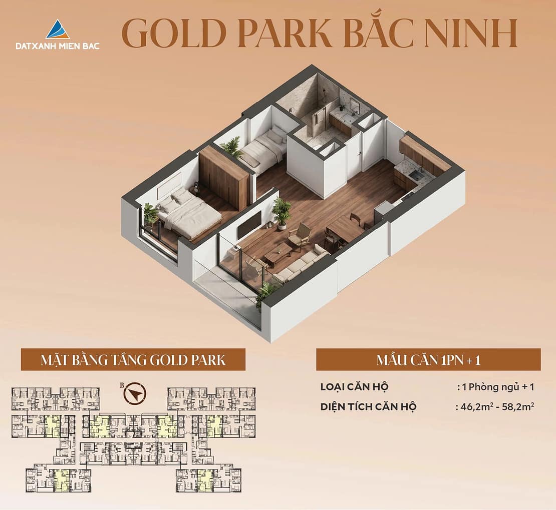 Căn hộ mẫu GOLD PARK 