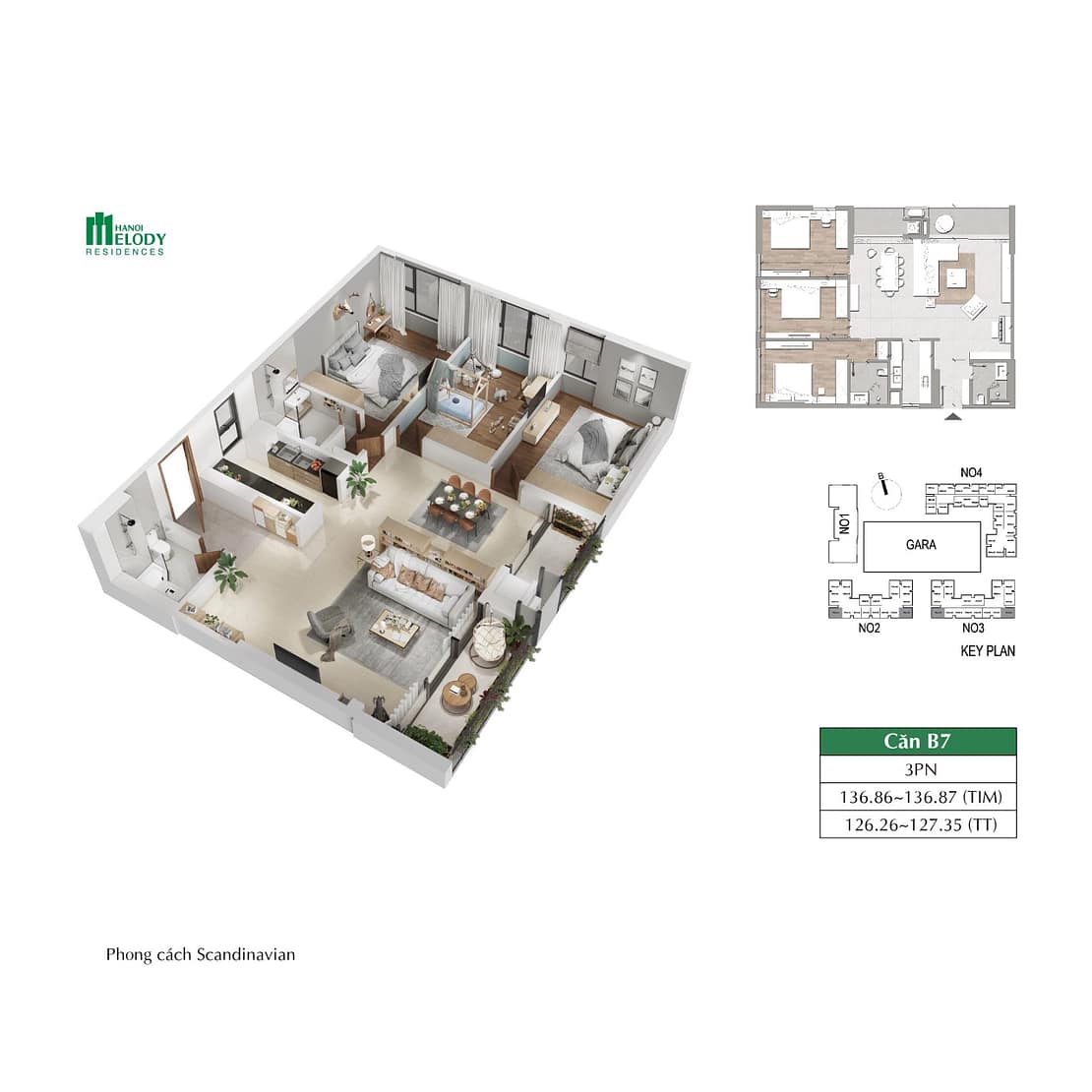 căn hộ 128m2 hà nội melody linh đàm