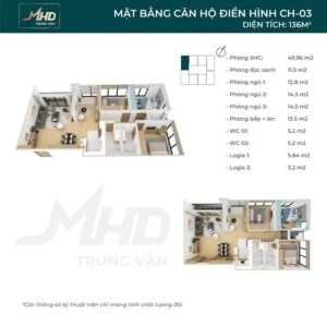 Mặt bằng căn hộ MHD Trung Văn