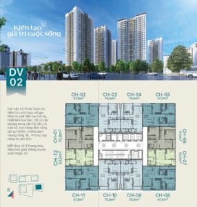 mặt bằng DV2 rose town ngọc hồi