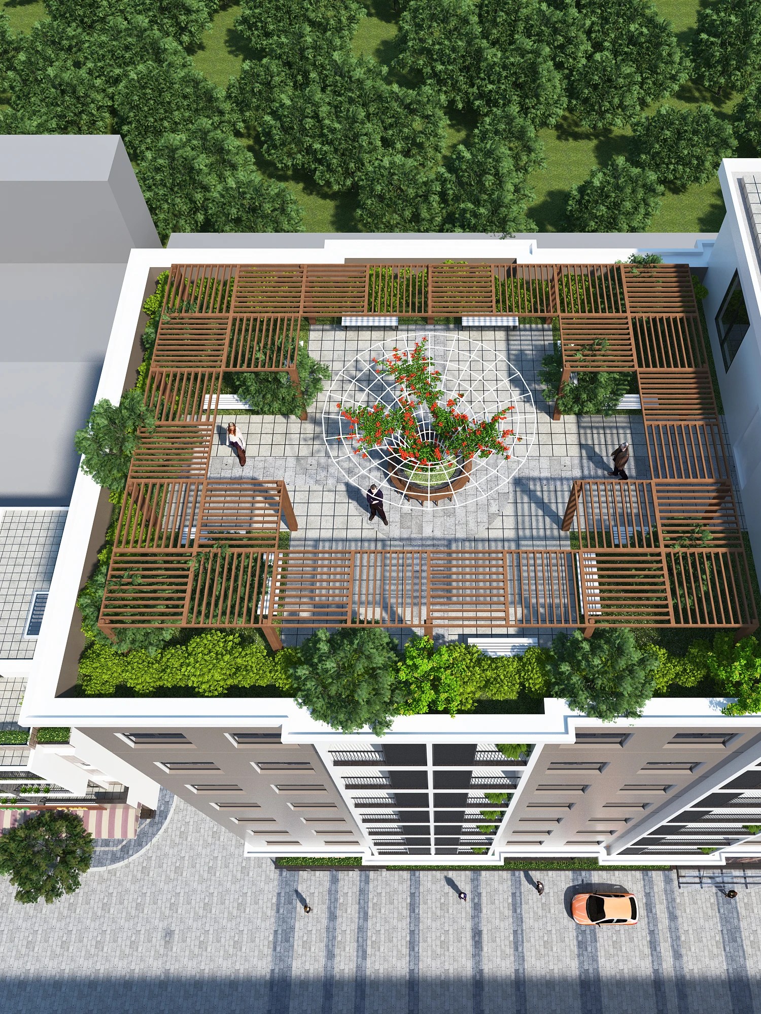 sân vườn lavender garden