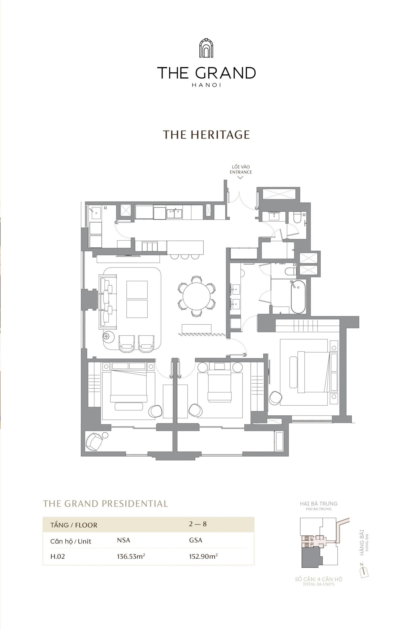 thiết kế căn hộ the heritage 2