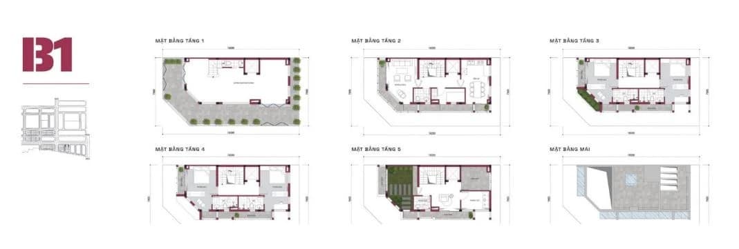 Mặt bằng ShopHouse Highway 5 Residences