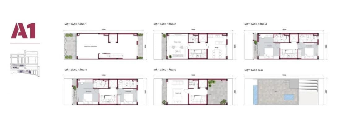 Thiết kế liền kề Highway 5 Residences 