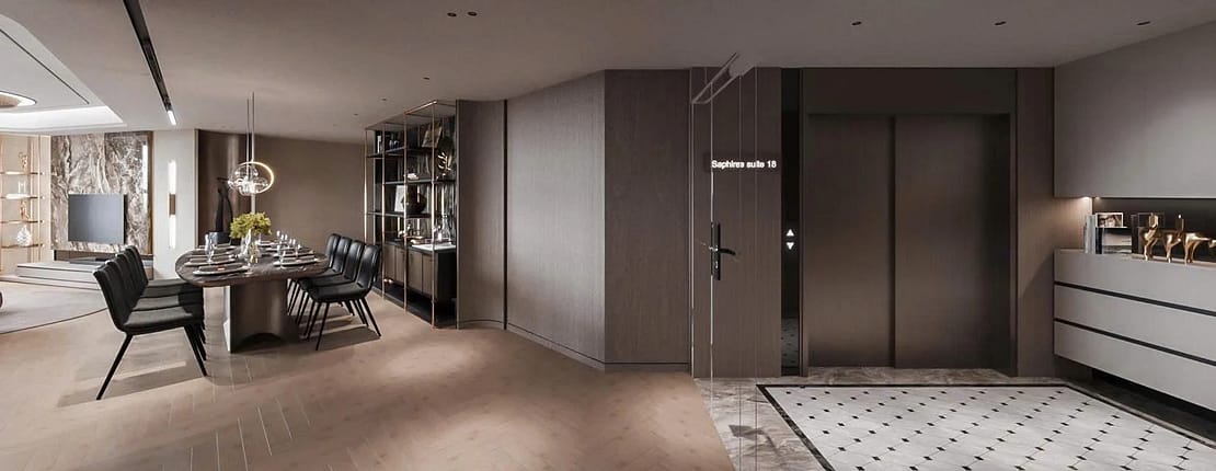 Phòng khách Chung cư Bluegem Tower Tứ Hiệp
