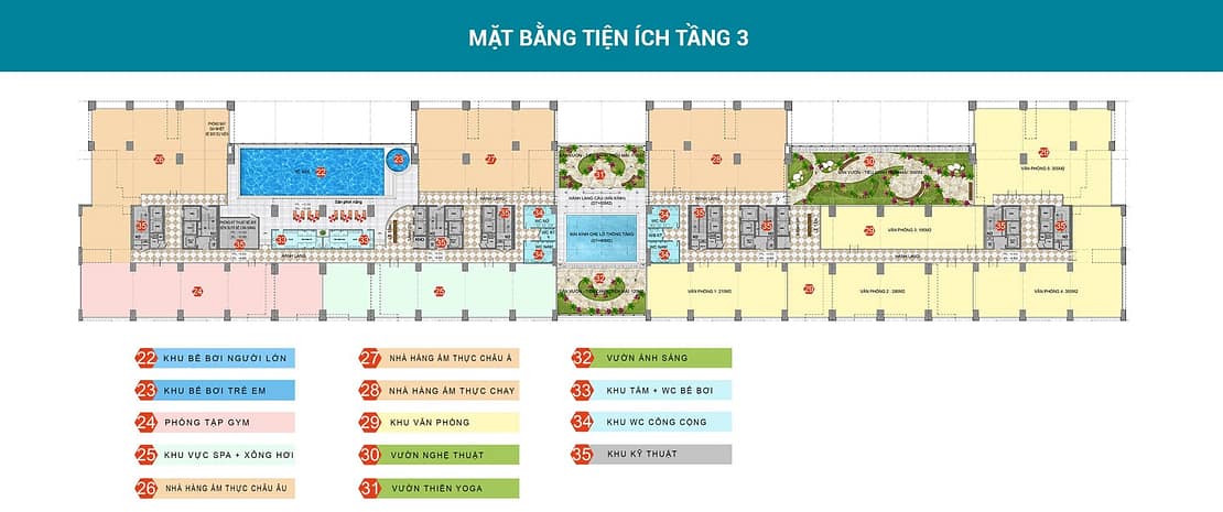 trung tâm thương mại tầng 3 Phương Đông Green Park 