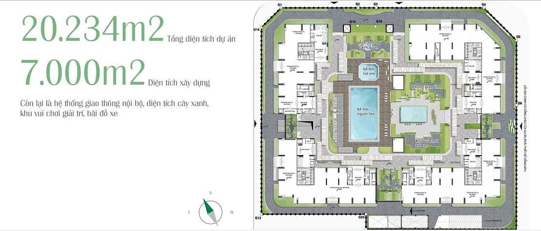 Mặt bằng chung cư ECO GREEN CITY
