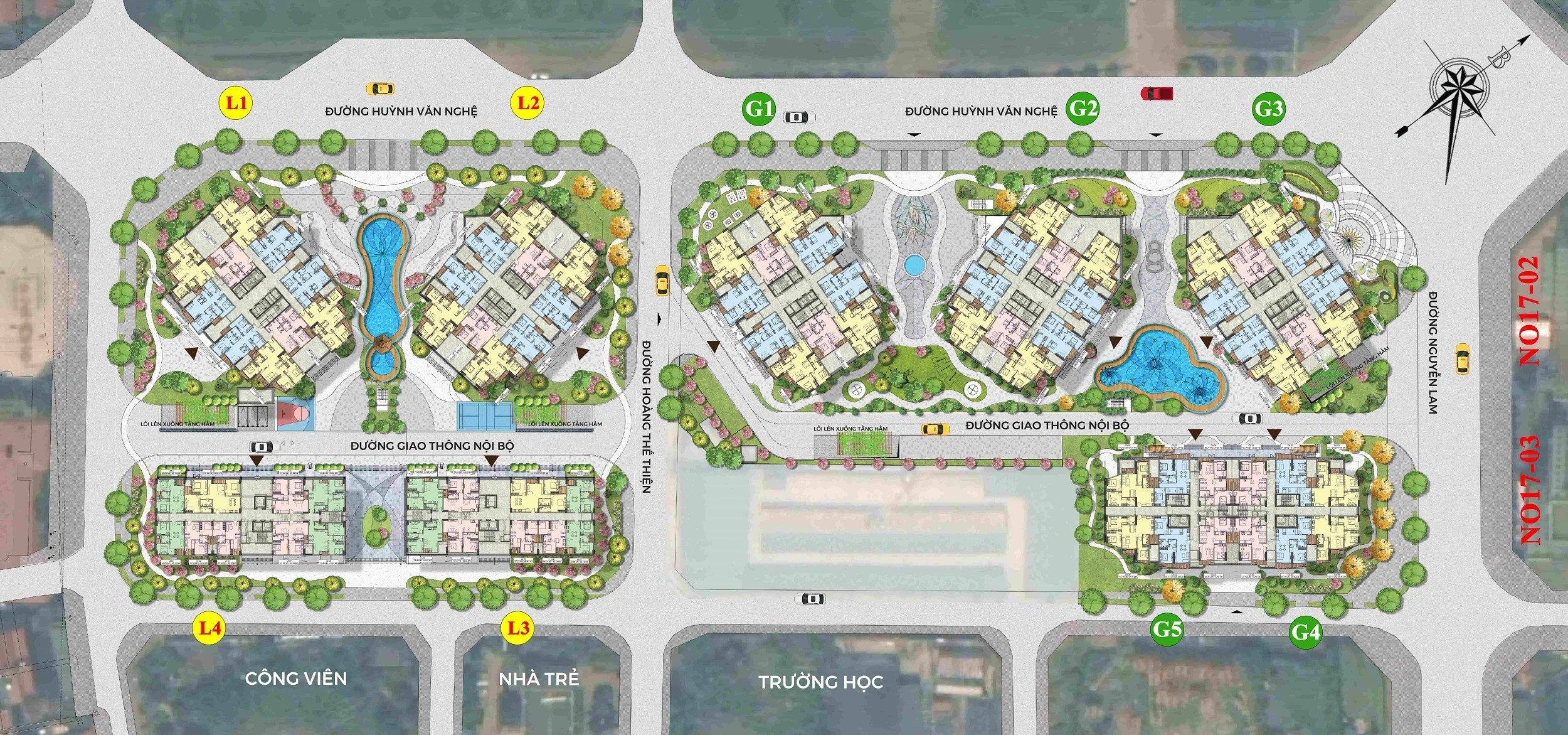 Tổng quan mặt bằng 9 tòa Le Grand Jardin