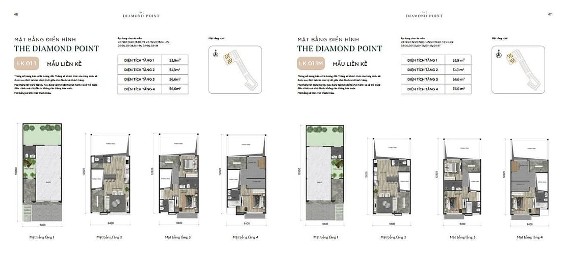 thiết kế liền kề the diamond point phúc đồng
