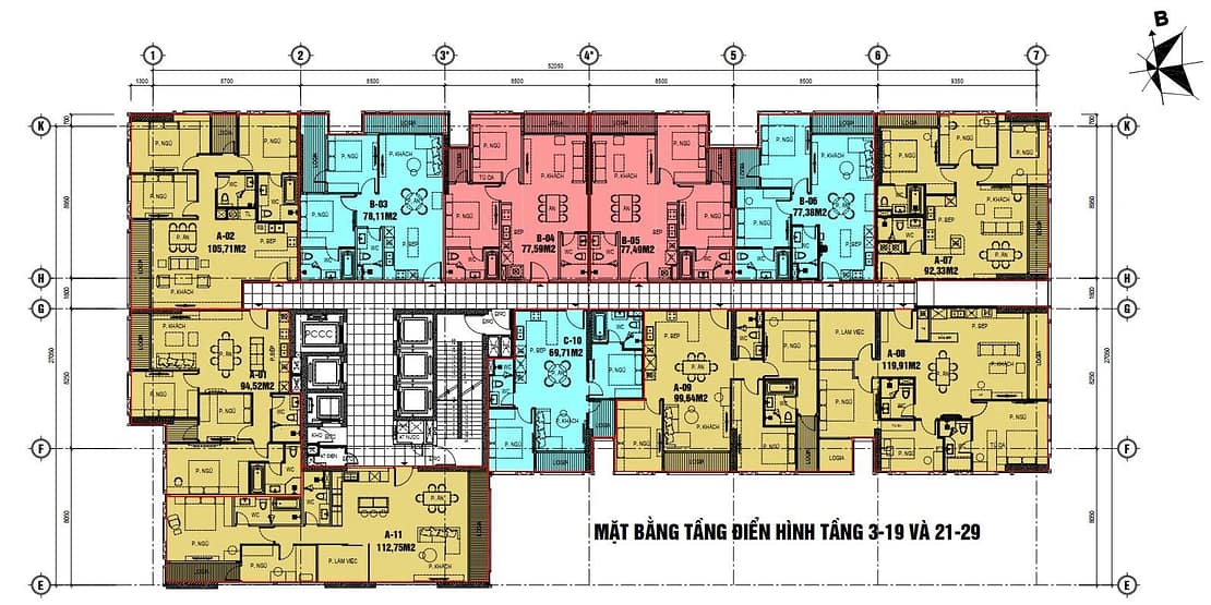 Mặt bằng dự án Epic Tower 19 Duy Tân