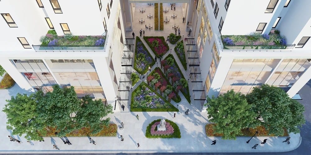 Vườn nội khu độc đáo ở Athena Complex