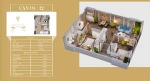 căn hộ 69,5 dự án tecco diamond