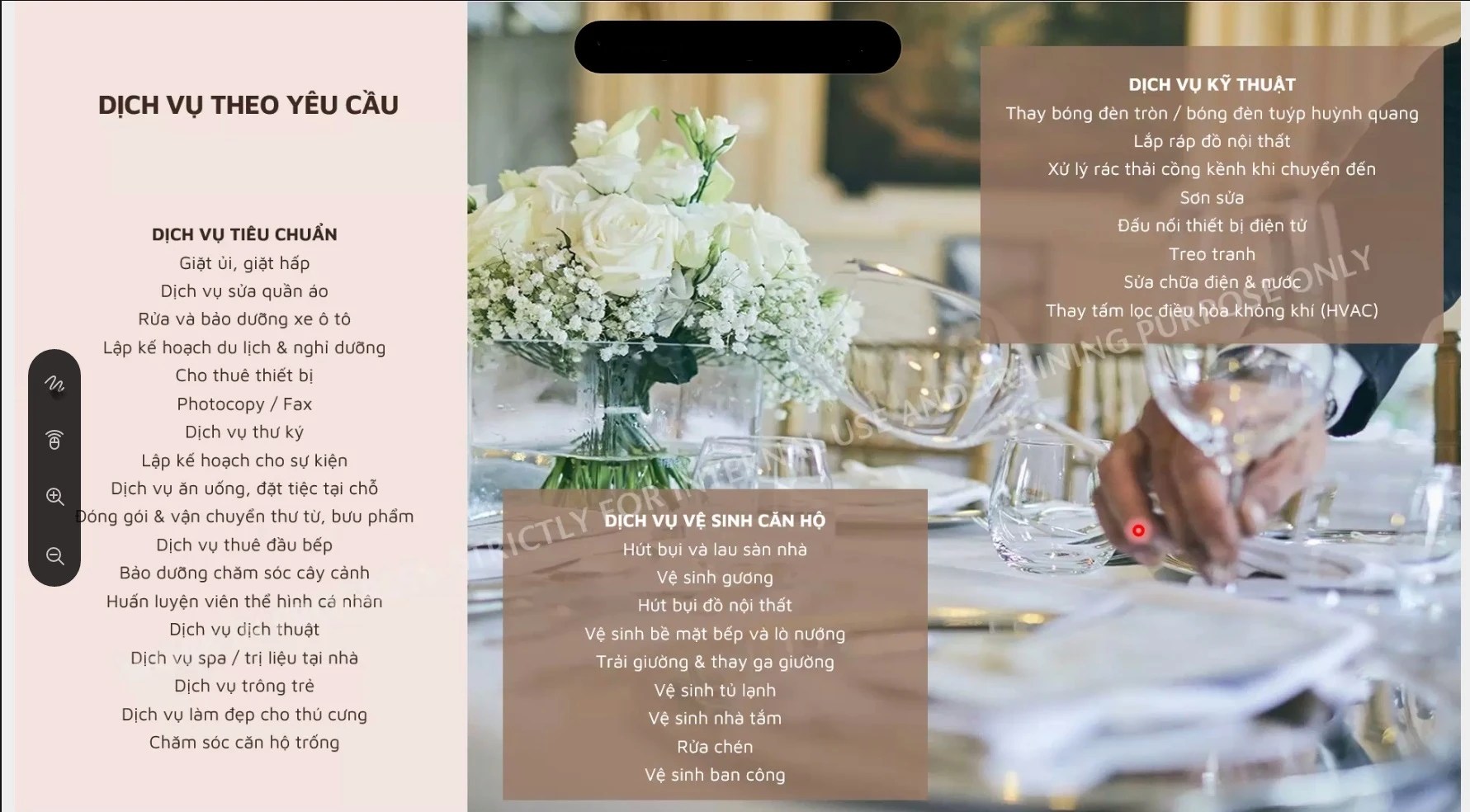 tiện ích dự án