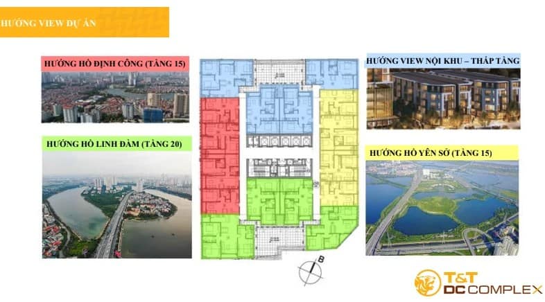 hướng view chung cư 120 định công