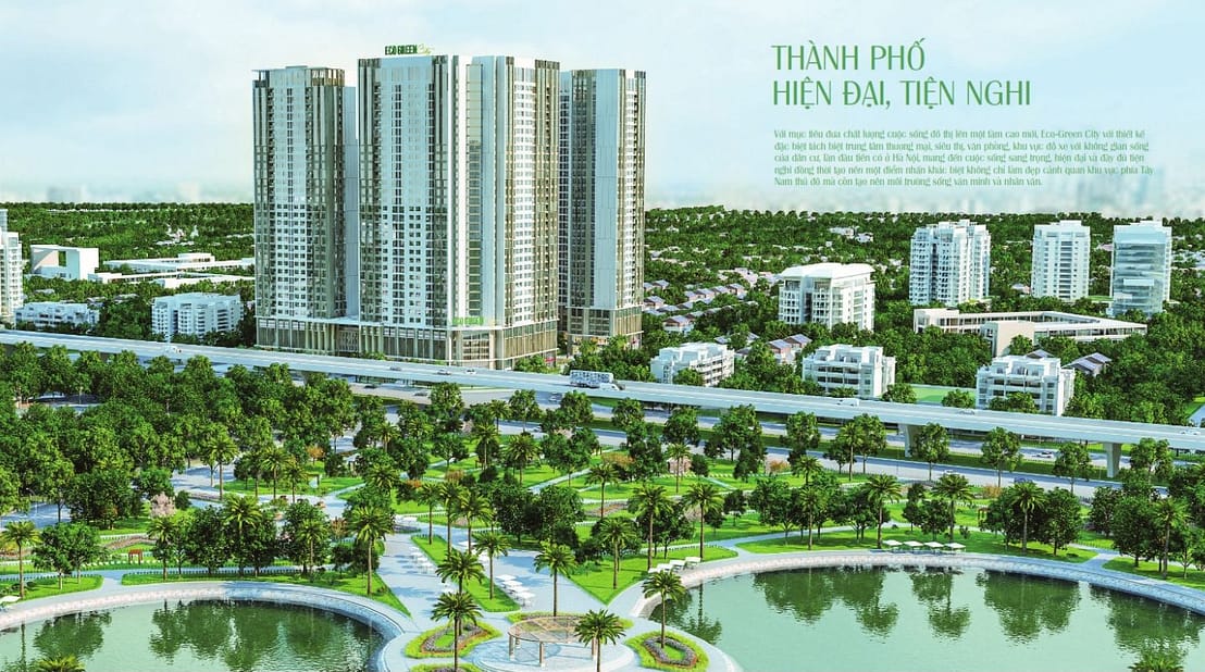 View hồ ở eco green city