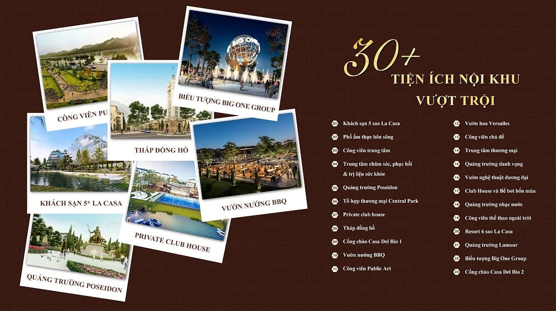 tiện ích dự án casa del rio hòa bình