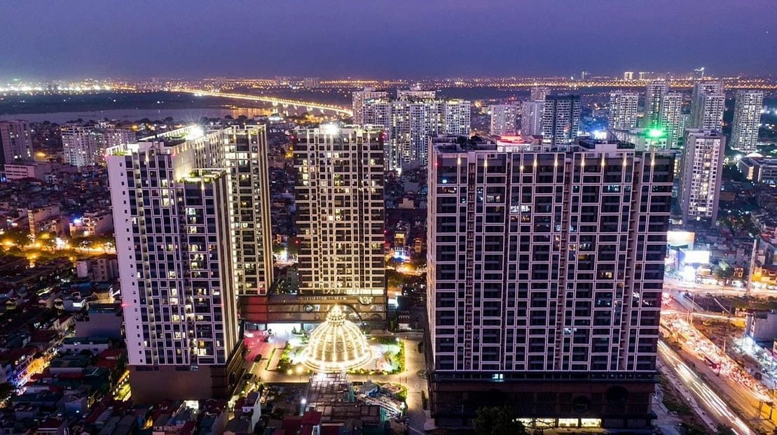 Phối cảnh dự án Hinode City nhìn từ hướng Tây Nam