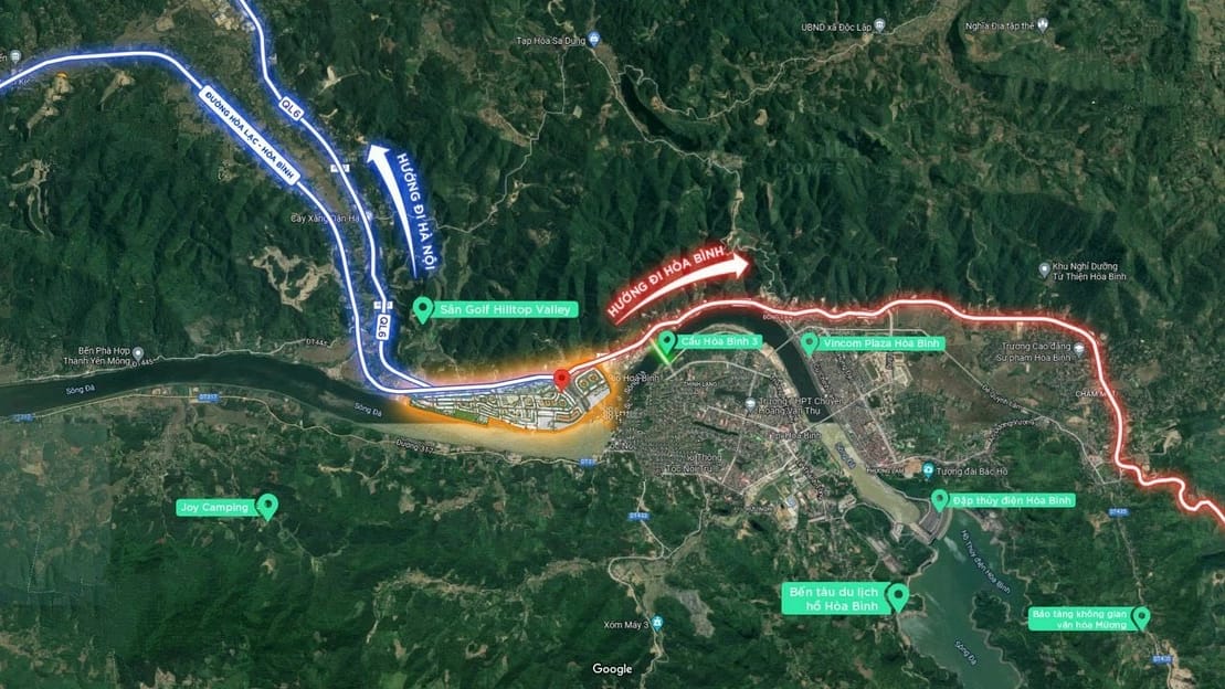 vị trí dự án casa del rio hòa bình