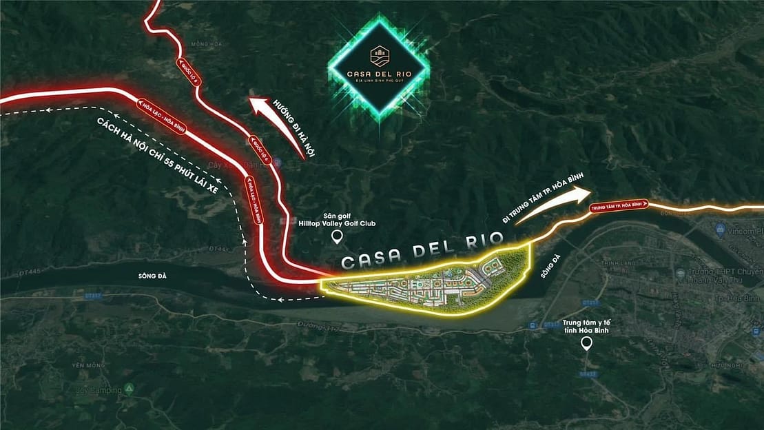 Vị trí dự án Casa Del Rio Hòa Bình
