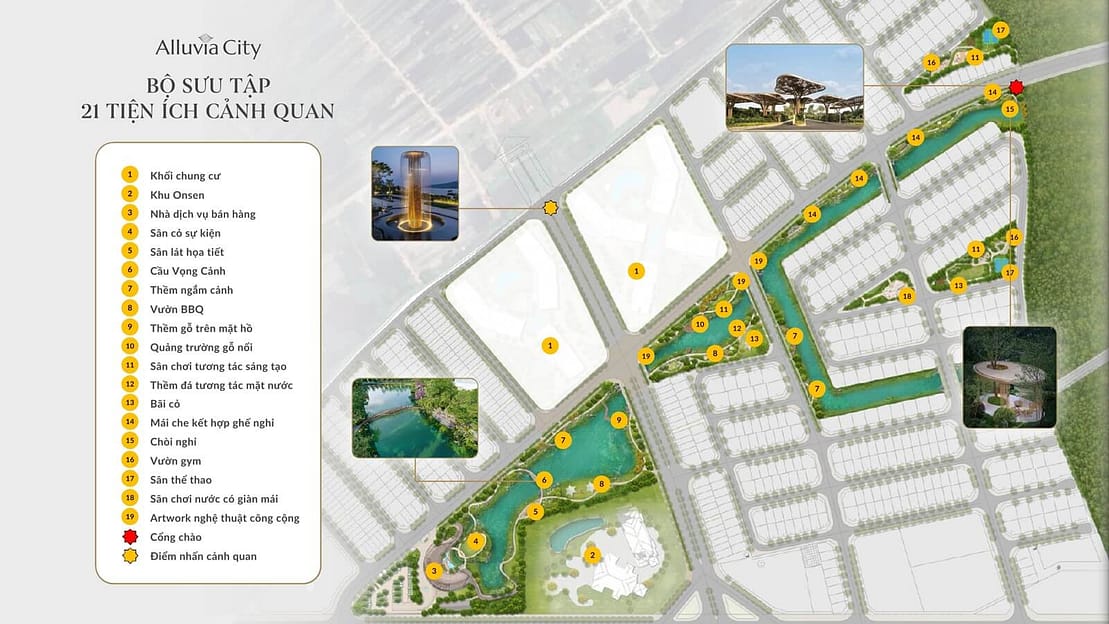 tiện ích phân khu 50ha dự án alluvia city văn giang hưng yên