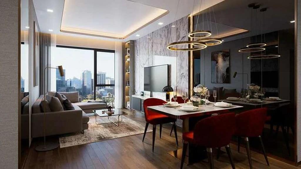 Phòng khách căn 3PN 123m2