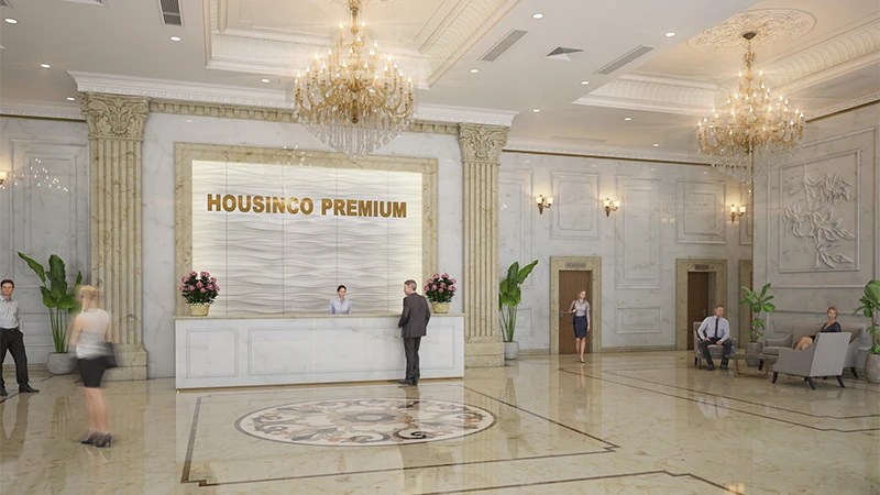 sảnh chung cư Housinco Premium