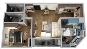 thanh bình garden căn hộ 61,5m2 2 phòng ngủ 