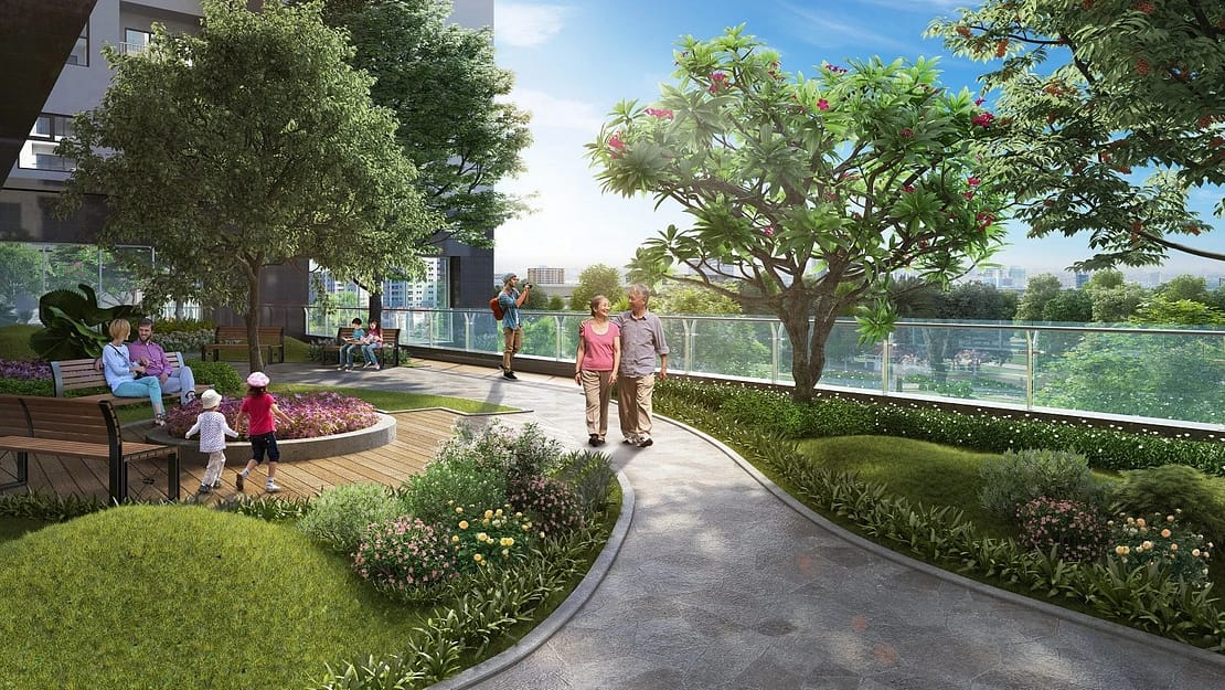 green park trần thủ độ vườn dạo bộ