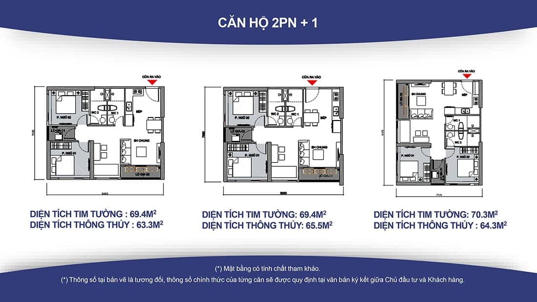 Căn hộ 2PN+1 đa năng với 2 phòng tắm tại Vinhomes Ocean Park