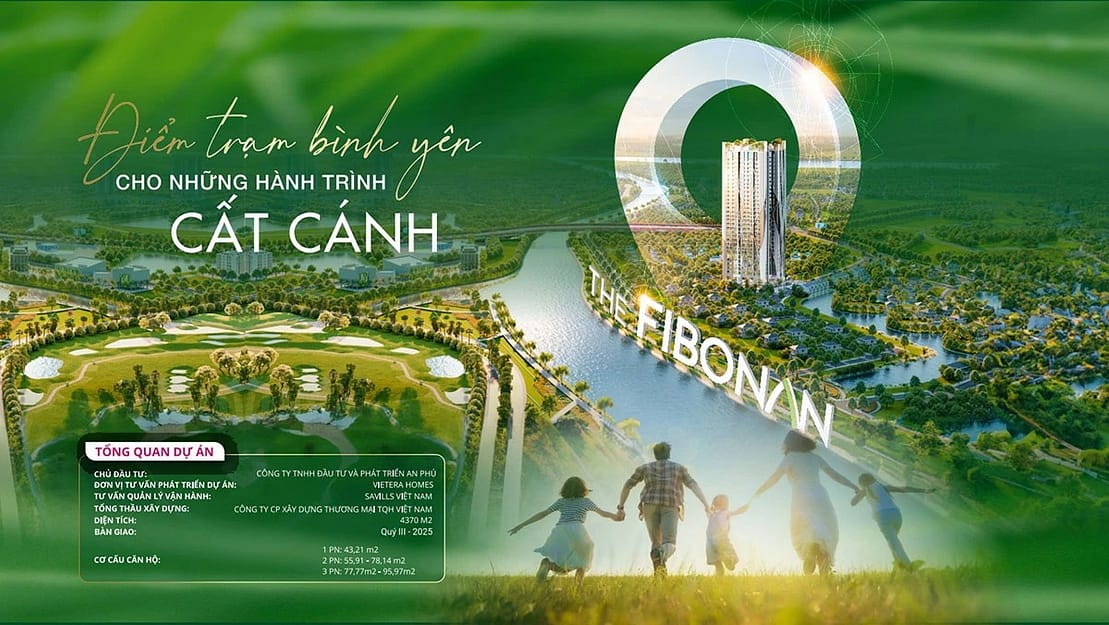 The Fibonan là trạm cân bằng giữa miền xanh bất tận, thừa hưởng tiện ích của 2 siêu đô thị triệu cây xanh.
