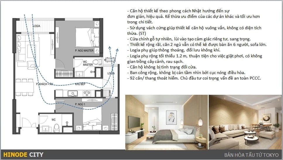 Thiết kế loại hình căn hộ 2 phòng ngủ