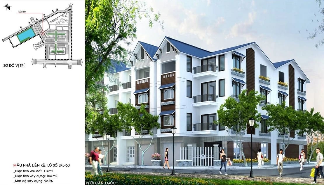 thiết kế liền kề tại dự án