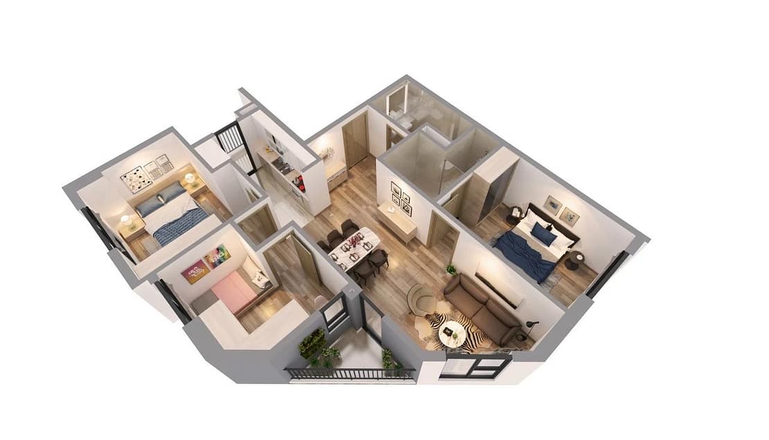 chung cư t&t 120 định công căn 83M2