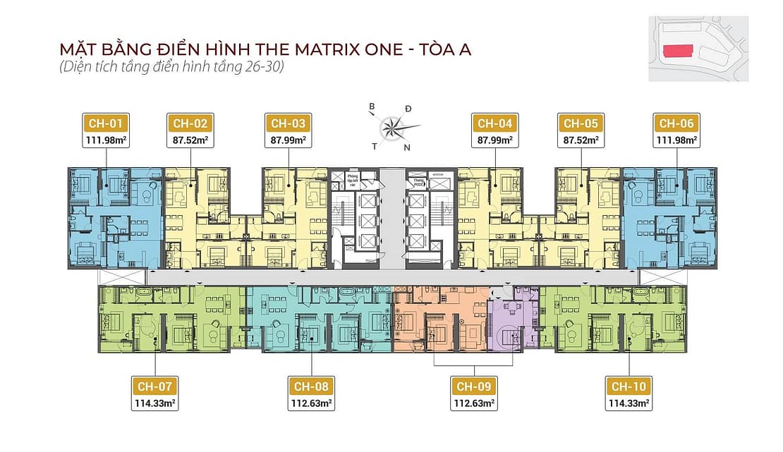 mặt bằng chung cư the matrix one tòa a