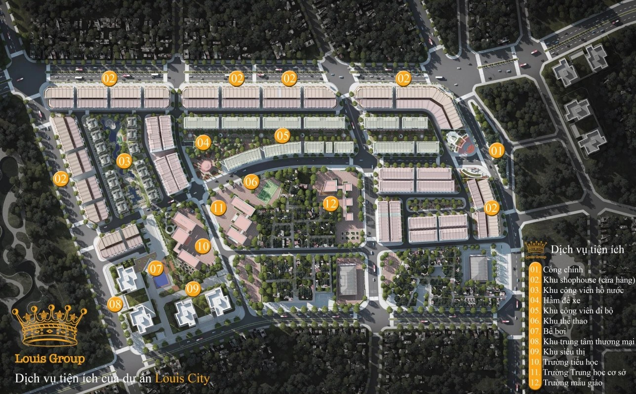 tiện ích dự án louis city hoàng mai