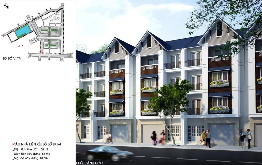 thiết kế liền kề tại dự án