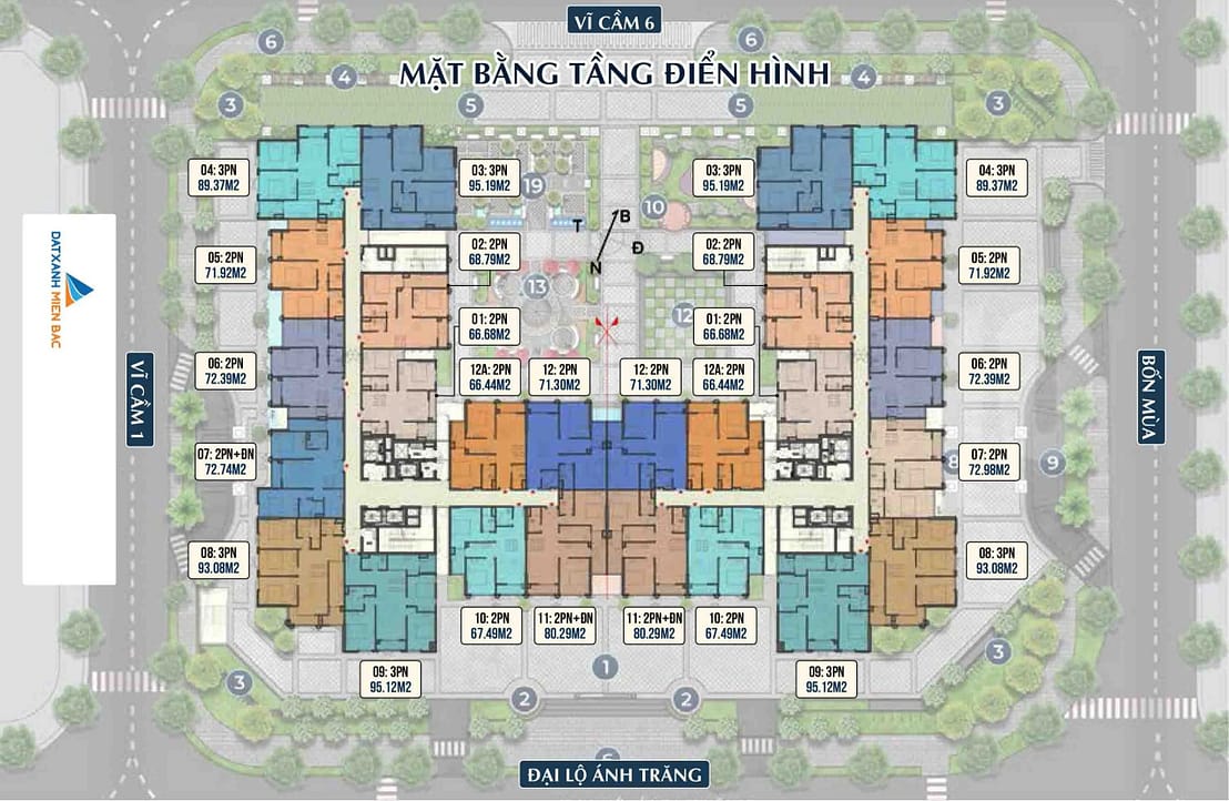 Mặt bằng tòa Moonlight I 