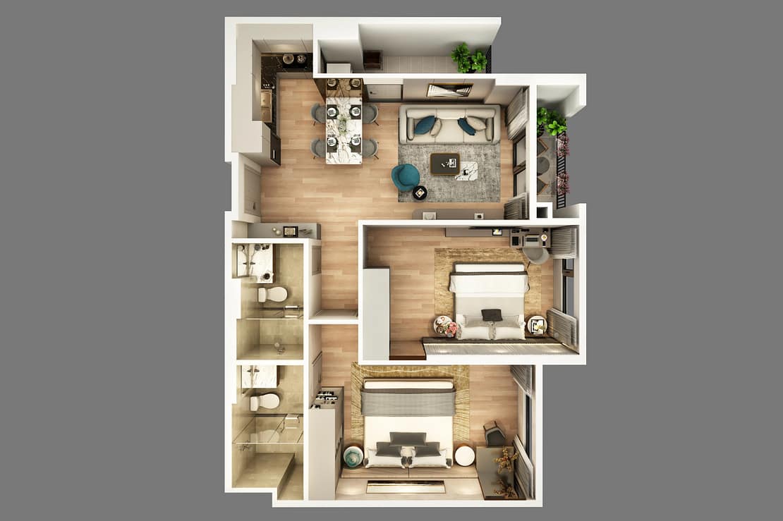 Căn hộ 71,9m2 - 72,39m2