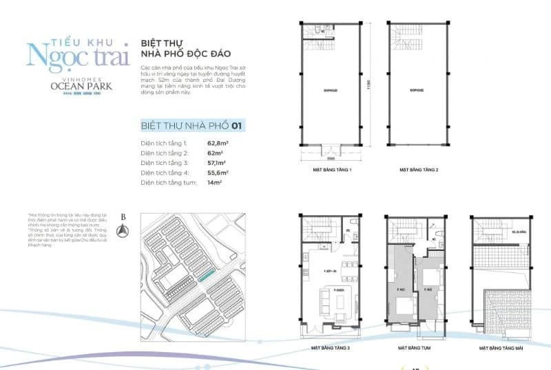 Mat bang Shophouse Vinhome Ocean Park - VINHOMES OCEAN PARK