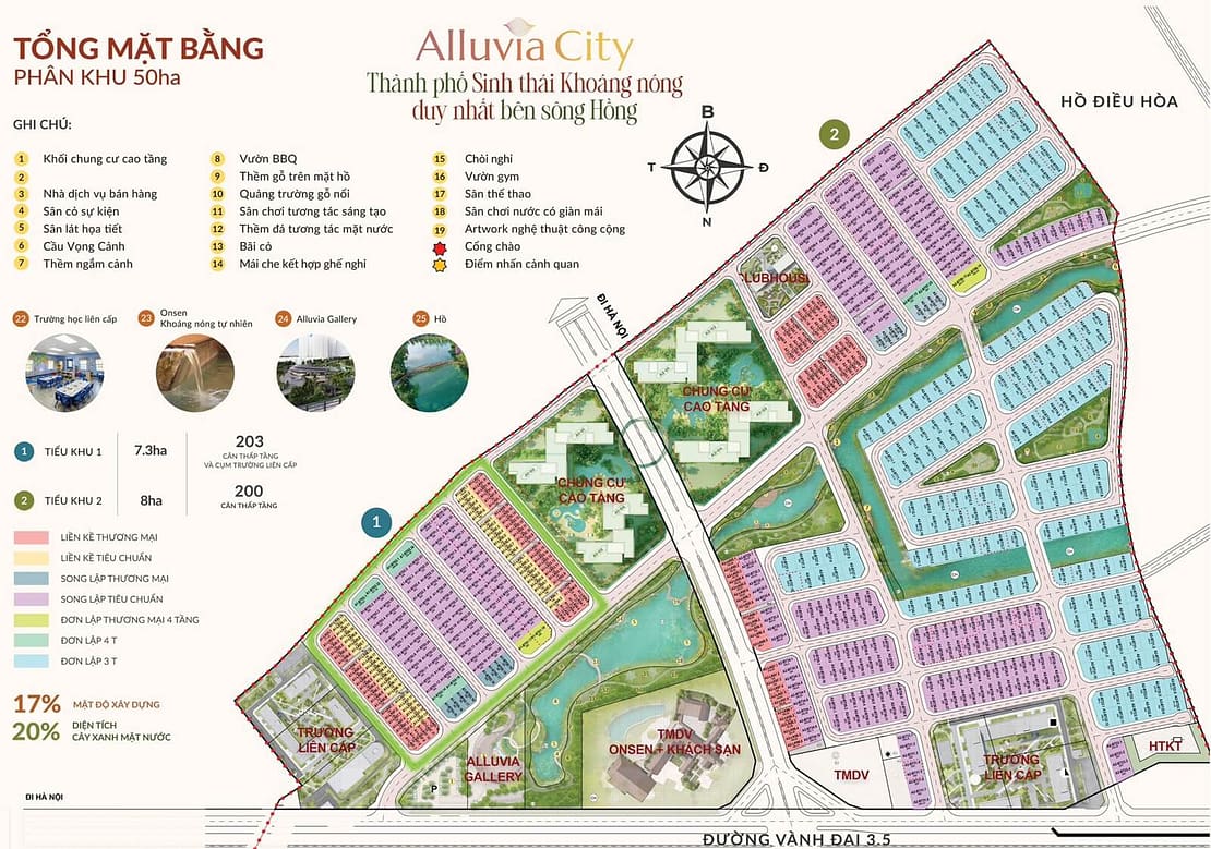 mặt bằng dự án alluvia city văn giang hưng yên