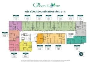 Mặt bằng dự án chung cư Phương Đông Green Home
