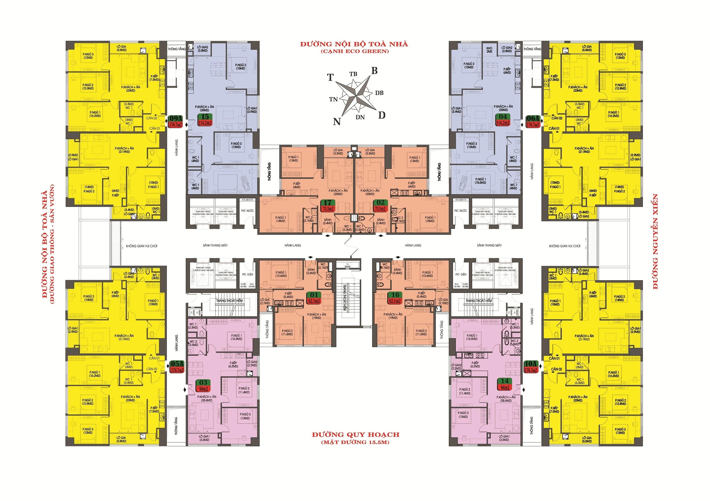 Mặt bằng housinco premium