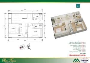 căn hộ số 01 tòa dv4 chung cư Rose town ngọc hồi