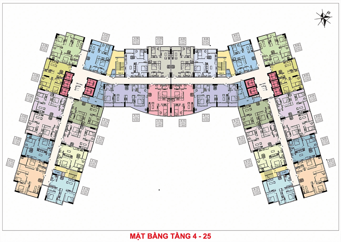 mặt bằng tecco diamond